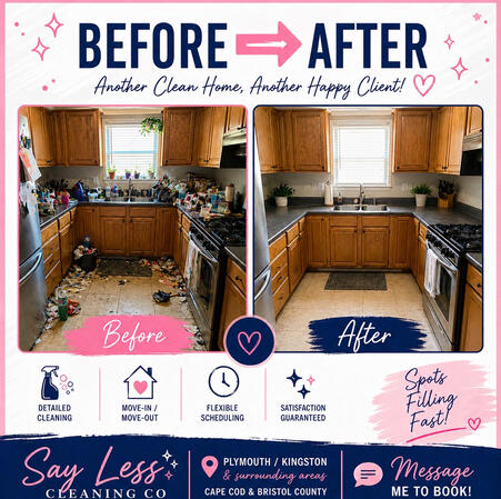 Life gets hectic and kitchens show it FAST 😭 That’s where we come in Reliable, detail-oriented cleaning with results you can SEE